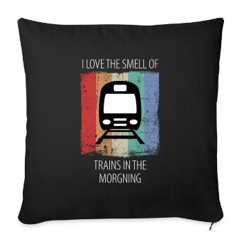 Train Railway Railroad Worker Trains Train Driver - Sofa pillowcase 17,3'' x 17,3'' (45 x 45 cm) - black - Front
