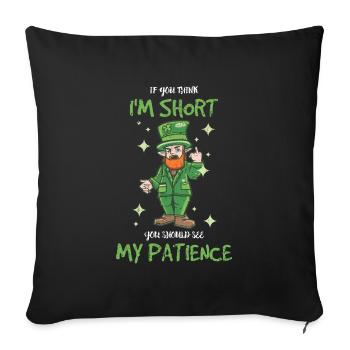 Conception de la Saint-Patrick pour les petites personnes drôles - Housse de coussin décorative 45 x 45 cm - noir - Devant