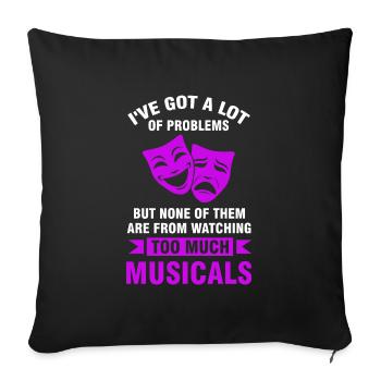 Theater Broadway-Musical Geschenk - Sofakissenbezug 45 x 45 cm - Schwarz - Vorne
