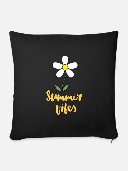 Summer Vibes - Sofakissenbezug 45 x 45 cm - Schwarz