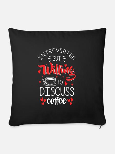 Kaffee Kaffeeliebhaber Kaffeetrinker - Sofakissenbezug 45 x 45 cm - Schwarz