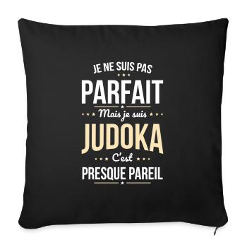 Je ne suis pas parfait mais je suis judoka - Housse de coussin décorative 45 x 45 cm - noir - Devant