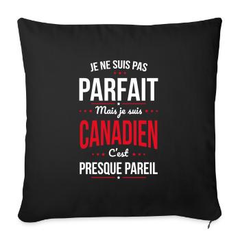 Je ne suis pas parfait mais je suis Canadien - Housse de coussin décorative 45 x 45 cm - noir - Devant