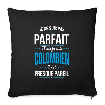 Je ne suis pas parfait mais je suis Colombien - Housse de coussin décorative 45 x 45 cm - noir - Devant
