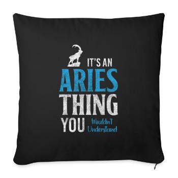 Horoscope Astrologie Superstition Fierté - Housse de coussin décorative 45 x 45 cm - noir - Devant