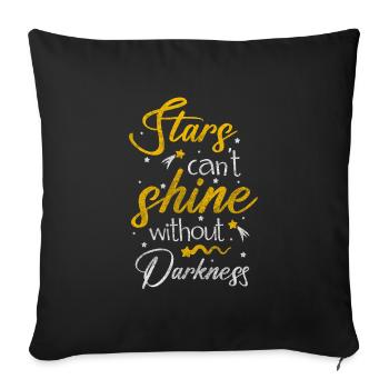 Star, Sky, Space, Night Sky - Sofa pillowcase 17,3'' x 17,3'' (45 x 45 cm) - black - Front