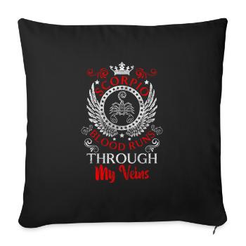 Zodiac Sign Scorpio Birthday October Symbol - Sofa pillowcase 17,3'' x 17,3'' (45 x 45 cm) - black - Front