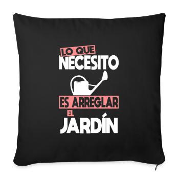 Lo que necesito es arreglar el Jardín - Housse de coussin décorative 45 x 45 cm - noir - Devant