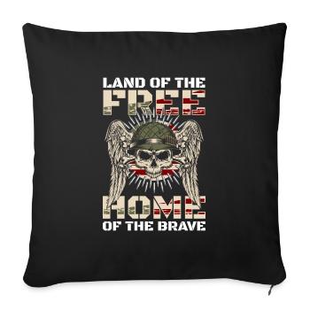 America Patriot - Sofa pillowcase 17,3'' x 17,3'' (45 x 45 cm) - black - Front