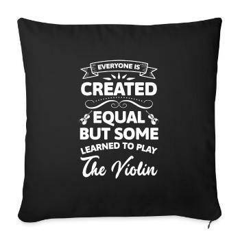 Violin, Instrument, Classical, String Instrument - Sofa pillowcase 17,3'' x 17,3'' (45 x 45 cm) - black - Front
