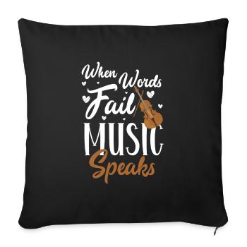 Musicien Joueur Geiger Musikverein - Housse de coussin décorative 45 x 45 cm - noir - Devant