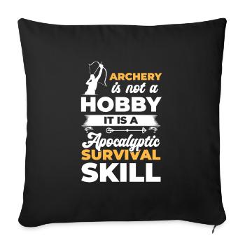 Archer Longbow Hobby Results - Sofa pillowcase 17,3'' x 17,3'' (45 x 45 cm) - black - Front