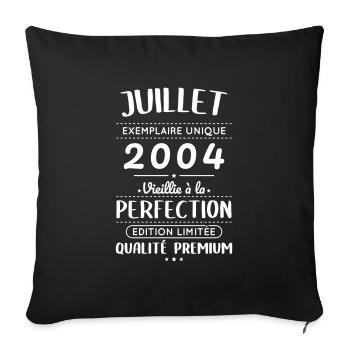 20th Anniversary - July 2004 Perfection - Sofa pillowcase 17,3'' x 17,3'' (45 x 45 cm) - black - Front