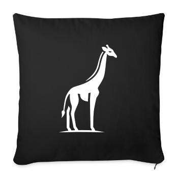 Giraffe Africa Silhouette Minimalist - Sofa pillowcase 17,3'' x 17,3'' (45 x 45 cm) - black - Front