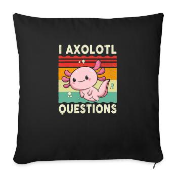 I Axolotl Questions Chemise Rétro Vintage - Housse de coussin décorative 45 x 45 cm - noir - Devant