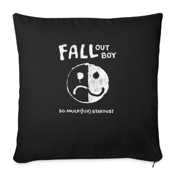 Fall Out Boy Sourire Froncer les sourcils - Housse de coussin décorative 45 x 45 cm - noir - Devant