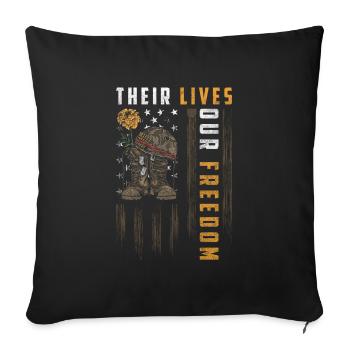 Vainqueur d’une arme militaire - Housse de coussin décorative 45 x 45 cm - noir - Devant