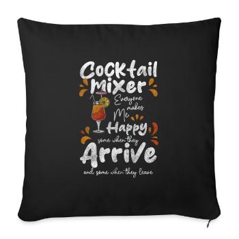 Boisson alcoolisée Blender - Housse de coussin décorative 45 x 45 cm - noir - Devant
