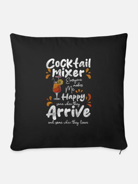 Mixer Alkohol Drink - Sofakissenbezug 45 x 45 cm - Schwarz
