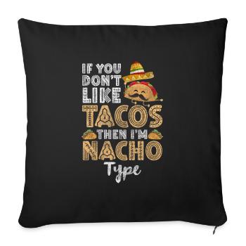 Célébrations mexicaines de restauration rapide - Housse de coussin décorative 45 x 45 cm - noir - Devant