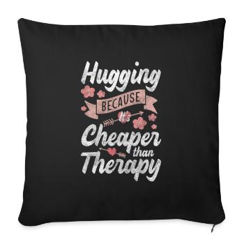 Love Closeness Cuddly Tenderness - Sofa pillowcase 17,3'' x 17,3'' (45 x 45 cm) - black - Front