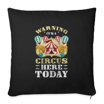 Directeur de cirque Clown Idiots - Housse de coussin décorative 45 x 45 cm - noir - Devant