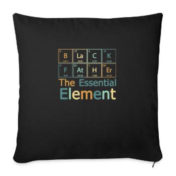 Black Father Essential Element Periodic Table - Sofa pillowcase 17,3'' x 17,3'' (45 x 45 cm) - black - Front