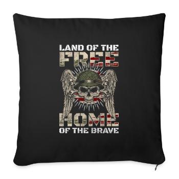 America Country Military World Power - Sofa pillowcase 17,3'' x 17,3'' (45 x 45 cm) - black - Front