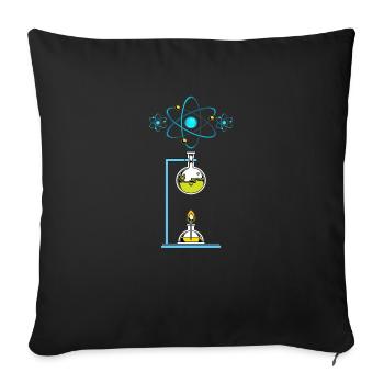 Laboratoire de physique Professeur de sciences Physicien Nerd - Housse de coussin décorative 45 x 45 cm - noir - Devant
