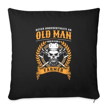 Héros du tracteur agricole - Housse de coussin décorative 45 x 45 cm - noir - Devant