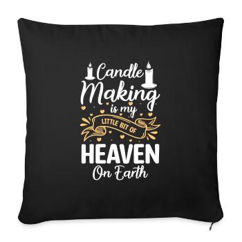 Candles Light Friendship - Sofa pillowcase 17,3'' x 17,3'' (45 x 45 cm) - black - Front