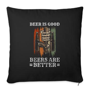 Clubbing Feiern Lustig Abfeiern - Sofakissenbezug 45 x 45 cm - Schwarz - Vorne