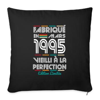 30th Anniversary - Made in March 1995 - Sofa pillowcase 17,3'' x 17,3'' (45 x 45 cm) - black - Front