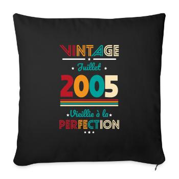 20 Years Anniversary - Vintage - July 2005 - Sofa pillowcase 17,3'' x 17,3'' (45 x 45 cm) - black - Front