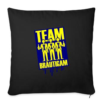 Équipe Marié Célibataire Mariage - Housse de coussin décorative 45 x 45 cm - noir - Devant