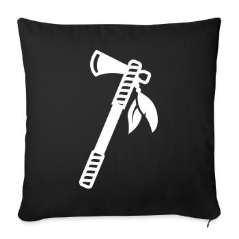 Plume indienne de hache - Housse de coussin décorative 45 x 45 cm - noir - Devant