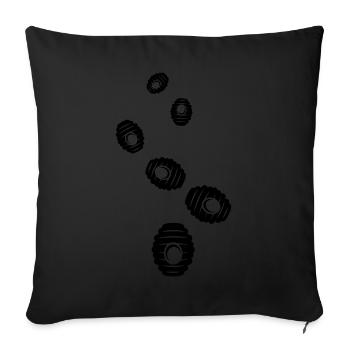 Abeille Icon miel - Housse de coussin décorative 45 x 45 cm - noir - Devant