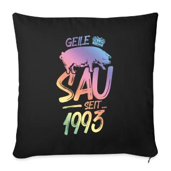 1993 Geile Sau - Sofakissenbezug 45 x 45 cm - Schwarz - Vorne