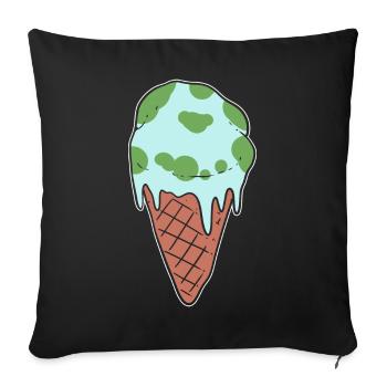 Militant environnemental de Melting Earth - Housse de coussin décorative 45 x 45 cm - noir - Devant