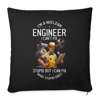 Erneuerbare Nukleare Spruch für Nukleartechnik - Sofakissenbezug 45 x 45 cm - Schwarz - Vorne