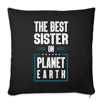 Meilleure sœur disant - Housse de coussin décorative 45 x 45 cm - noir - Devant