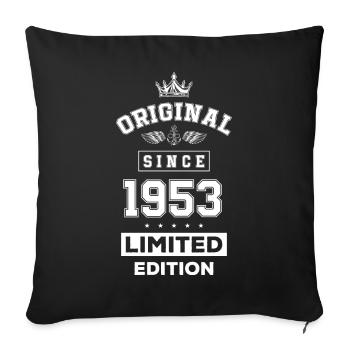 1953 limited edition birthday - Sofa pillowcase 17,3'' x 17,3'' (45 x 45 cm) - black - Front