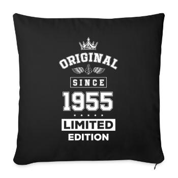 1955 limited edition birthday - Sofa pillowcase 17,3'' x 17,3'' (45 x 45 cm) - black - Front