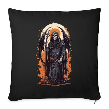 Winged Grim Reaper Halloween Horror Gothic - Sofa pillowcase 17,3'' x 17,3'' (45 x 45 cm) - black - Front