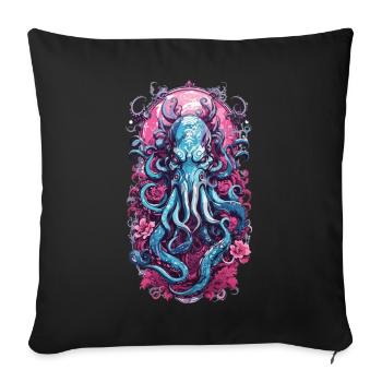 Occult Kraken Monster Halloween Goth Design - Sofa pillowcase 17,3'' x 17,3'' (45 x 45 cm) - black - Front
