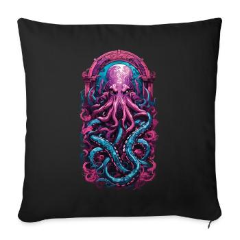 Kraken Gothic Occult Pastel Streetwear - Sofa pillowcase 17,3'' x 17,3'' (45 x 45 cm) - black - Front
