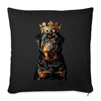 Rottweiler - Housse de coussin décorative 45 x 45 cm - noir - Devant
