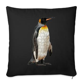 Penguin - Sofa pillowcase 17,3'' x 17,3'' (45 x 45 cm) - black - Front
