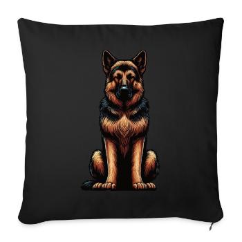 German Shepherd Shepherd Dogs Shepherd Dogs - Sofa pillowcase 17,3'' x 17,3'' (45 x 45 cm) - black - Front