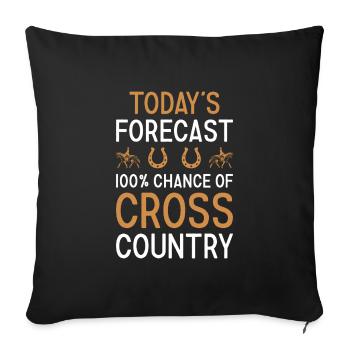 Rider Today's Forecast Cross Country - Sofa pillowcase 17,3'' x 17,3'' (45 x 45 cm) - black - Front